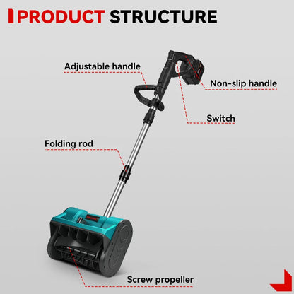 ONEVAN 3000 W Bürstenlosen Elektrischen Schneepflug Cordless Handheld Hof Straße Reinigung Schnee Power Werkzeuge Für Makita 18 V Batterie pin