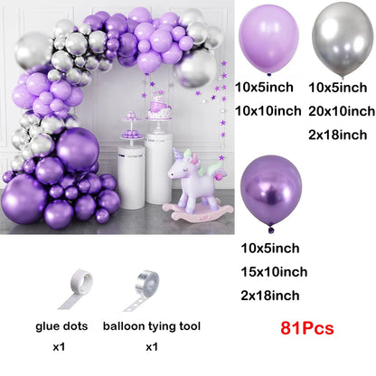 139 Stücke Dunkellila Licht Ballon Girlande Bogen Kit Metall Lila Gold Latex Ballons Hochzeit Party Braut Baby Dusche Geburtstag Dezember.