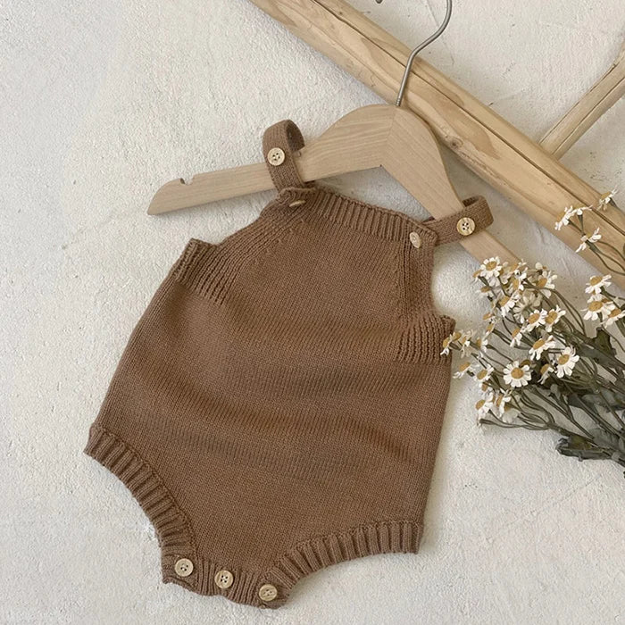 2024 neue Herbst Neugeborenen Baby Mädchen Jungen Stricken Bodys Ärmel Einfarbig Gestrickte Infant Baby Overall Baby Kleidung.