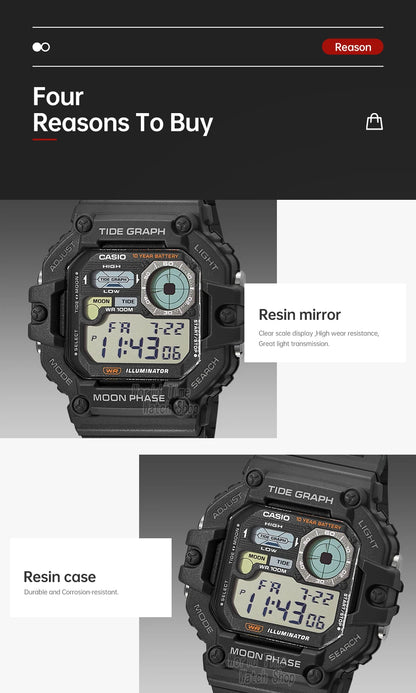 Casio Men's Watch Fashion Sports Outdoor Wristwatch Active Lifestyle Timepiece Casual Design WS-1700H series.