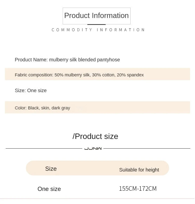 Women's Autumn and Winter Mulberry Silk Blend Tights Slim High Waist Skinny Anti-Hook Thick Warm Leggings Tights Stockings.