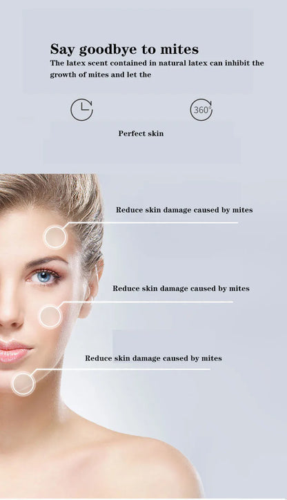 100% Natural Latex Sleeping Bed Pillow Luxury Pillow for Side Back and Stomach Sleepers Orthopedic Pillows Cervical Health Care.