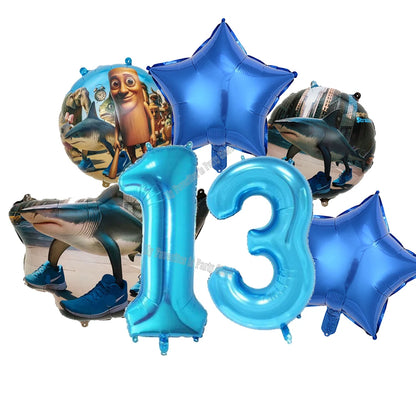 Italienisches Brainrot-Ballon-Set, Babyparty-Party-Ballon, Tralalero Tralala TungTungTungSahur-Luftballons, Dekoration, fotografische Requisite