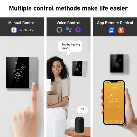 WiFi Thermostat Tuya Smart Home Thermoregulator For Boiler/Electric/Underfloor Heating Temperature Controller Alice Alexa Google.