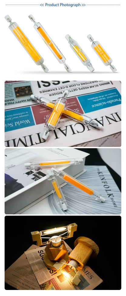 1-10pcs High Power LED R7s COB Glass Tube 78mm 118mm J78 J118 COB Light Bulb 110V 220V 15W 20W 30W 50W Home Replace Halogen Lamp.