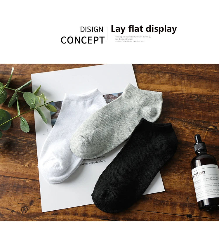 10/20/30Pairs Socks Men Women Boat Socks Thin Breathable Comfy Sweat-absorbing Ankle Socks Unisex Casual Plain Color Short Socks.