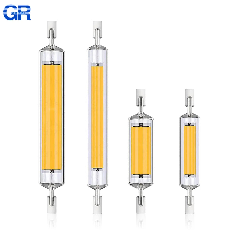 High Power 5W 10W 20W LED R7s COB Glass Tube 118mm J118 78mm J78 Cob Light Bulb AC 110V 220V 240V Lampadas Replace Halogen Lamp.