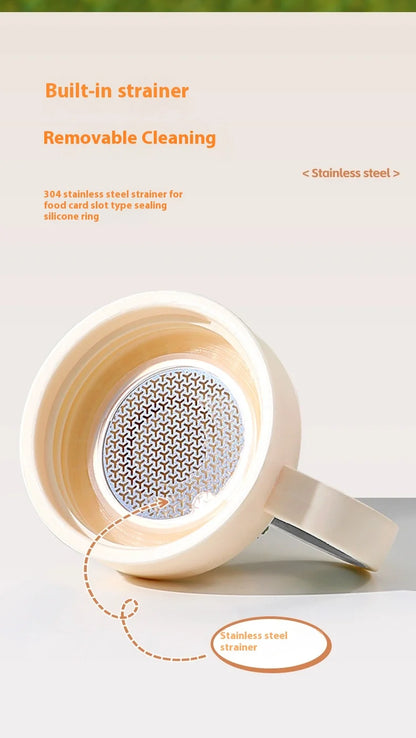 2025 New Sport Plastic Water Cup Large Capacity Portable Summer Anti-Fall High-Temperature Resistant With Tea Separator.