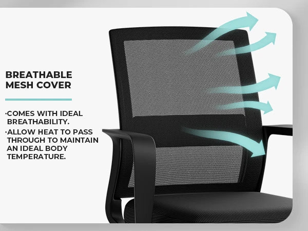 Sukida Bürostuhl, ergonomischer Mesh-Gaming-Stuhl mit mittlerer Rückenkissen, Lordosenstütze für die Arbeit zu Hause und im Schlafzimmer