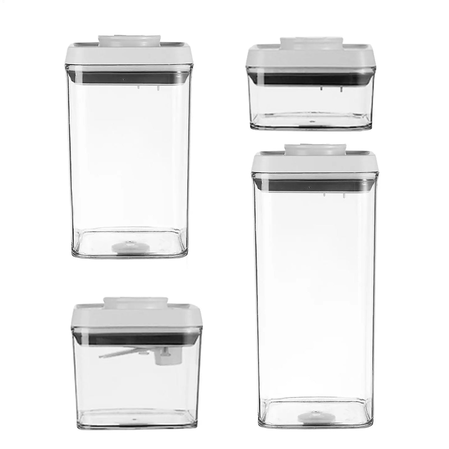 Cereal Container Kitchen Airtight Jars Clear Stackable Sealed Jar for Rice Pet Food Home Bakers Pantry Organizers Dried Fruits.