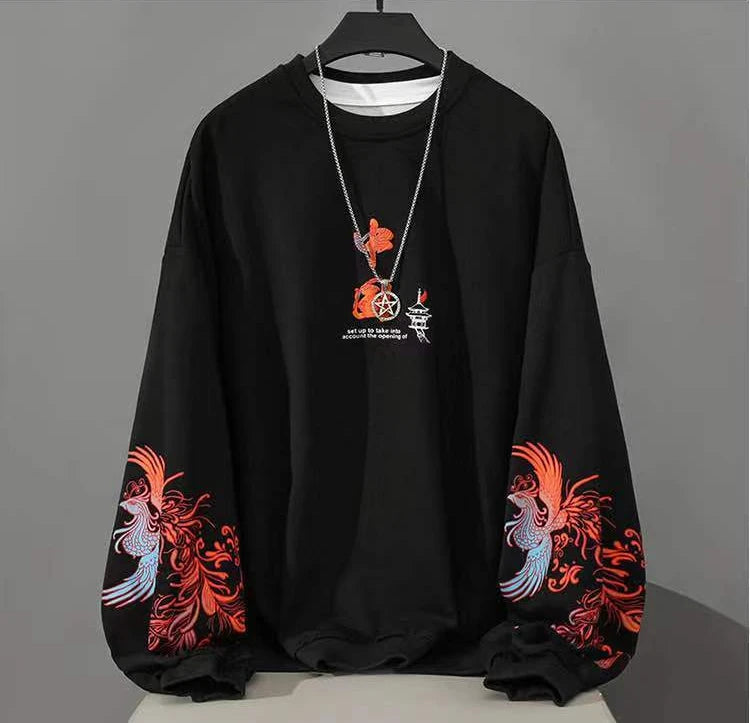 Chinese Style Essentials Hoodies Woman Winter Tops Coquette Star Clothes Autumn Pulovers Hooded Sweatshirt Women Grunge Vintage.