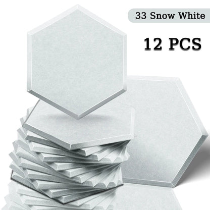 TOUO Acoustic Panel Sound Proof Decorative Wall Panels 12 PCS Acoustic Insulator High Density Noise Absorbing Isolator