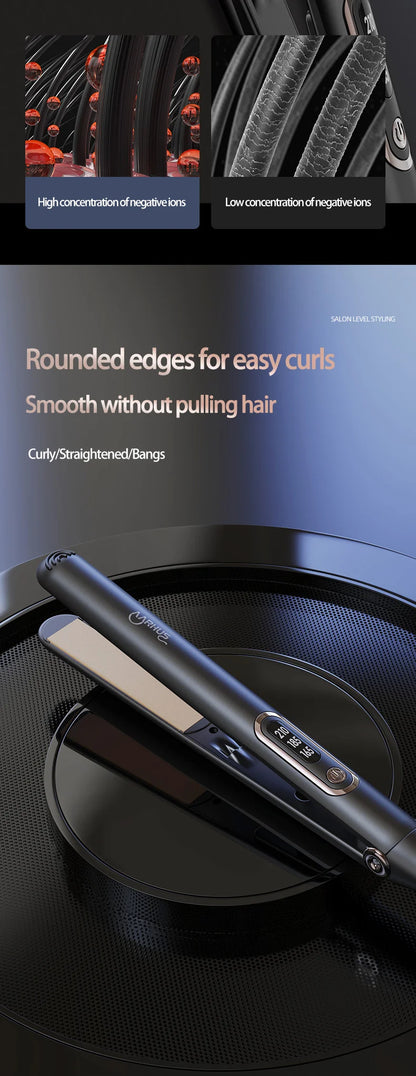Hot Comb Straightener Curler Dual Purpose, Negative Ion Essential Oil Hair Care Professional And Safe Hairdressing Equipment