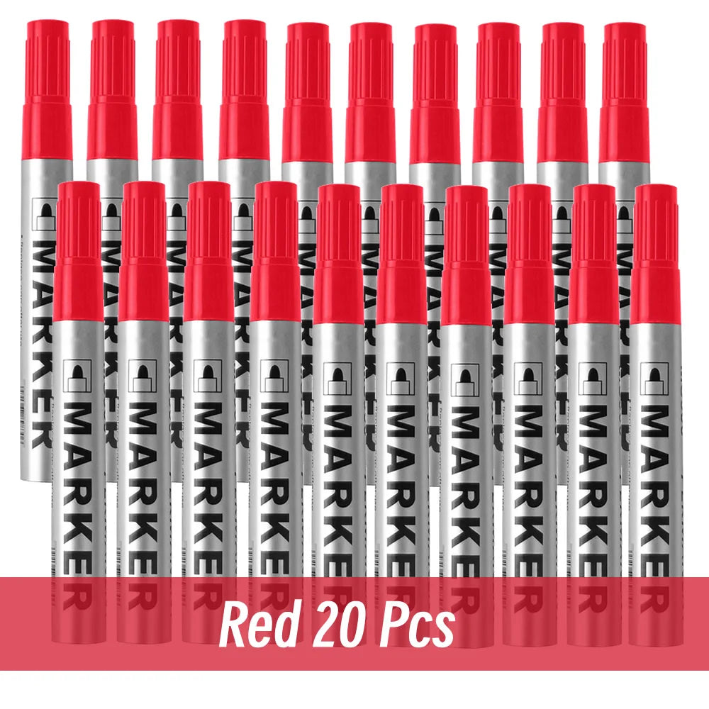 Permanenter Farbmarkierungsstift, wasserfester schwarzer Stift für Reifen, ölige Marker, schnell trocknender Signaturstift, Schreibwarenzubehör