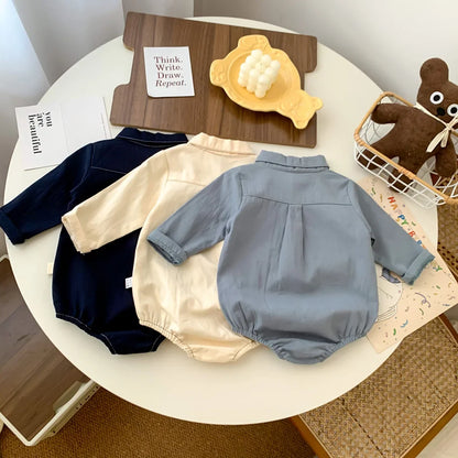 Neugeborenen Baby Prinz Sommer volle Hülse Fliege Gentleman Stil Outfits Infant Kinder Overalls Baumwolle Kleidung Mode Bodys.