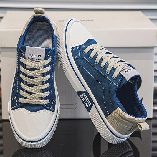 Atmungsaktive Herren-Skateschuhe aus Segeltuch mit weicher Sohle, lässige Turnschuhe, trendige, vielseitige, leichte, rutschfeste Slip-On-Sportschuhe, Größe 37–48