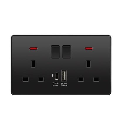 18 W Typ-C-Stecker, Schnellladung, UK 13 A USB-Wandsteckdose, Steckdose mit 3,1 A USB C, universelles Dual-5-Pin-Steckdosenpanel