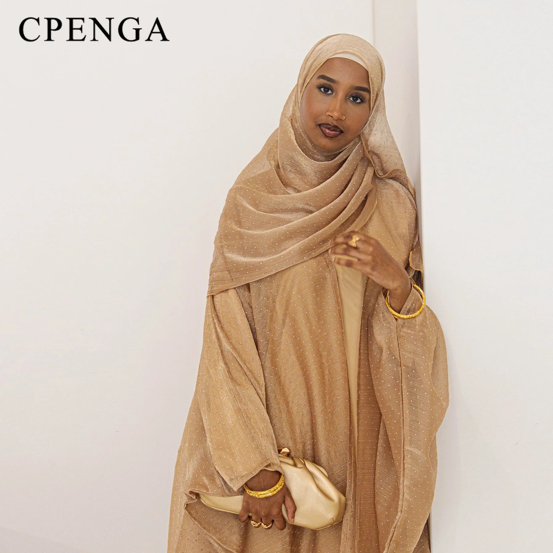 Middle Eastern Islamic Three-Piece Clothing for Women Ramadan Muslim Modest Abaya Dress with Hijab 2025 New Turkey Kaftan Robe.