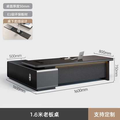 Nordischer minimalistischer Büroschreibtisch, moderner Luxus, Kreativität, Designer, L-förmiger Schreibtisch, fortschrittlicher Raum, Büromöbel, Arbeitstisch FYOD