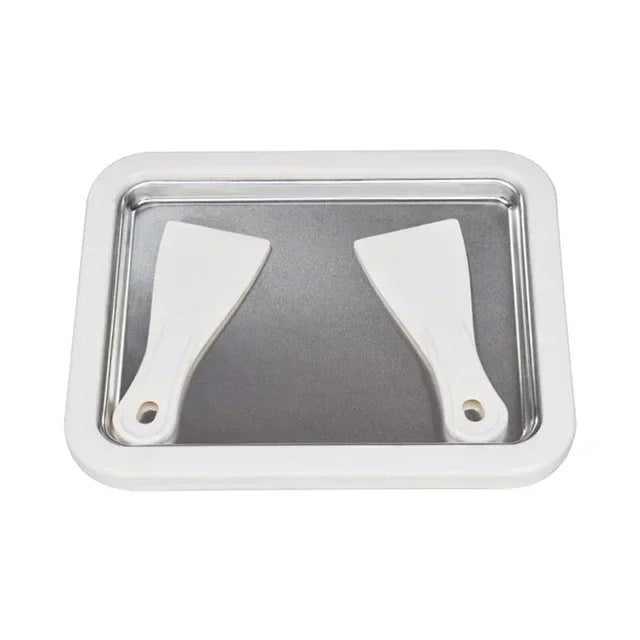 Mini Fried Yogurts Yogurt Frozen Pan Ice Cream Maker Machine Rolled Ice Cream Maker with 2 Spatulas Fry Ice Plate Home Use.