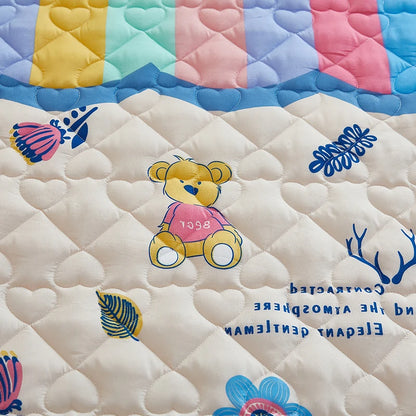 Printed Bedspread Bed 90/120/150/180cm Cover Thicken Bed Linen Sheets fundas de colchón Non-slip Mattress Covers (No Pillowcase).