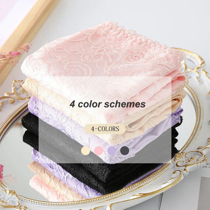 3pcs Women's Panties High Waist Underwear Large Size Fashion Girls Briefs Cow Milk Silk Breathable Lace Panty Female Lingerie.