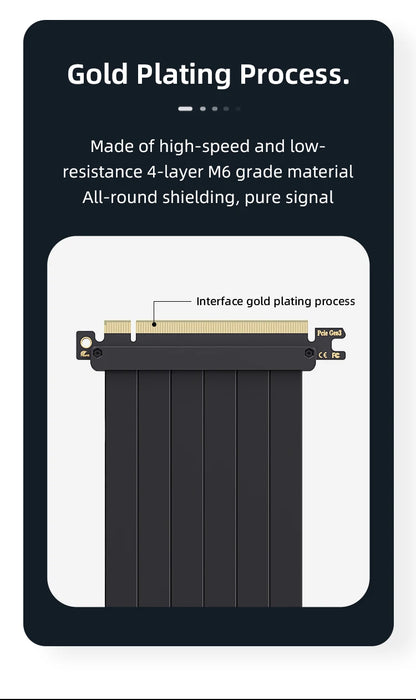 TEUCER L-Z3 GPU Vertical Mounting Bracket Kit, PCIe 4.0 X16 Riser Cable 200mm, Graphics Card Steering Mounting Bracket.