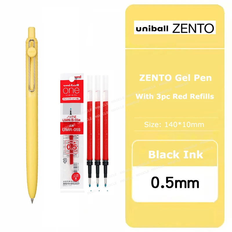 Uniball ZENTO Standard 0,38/0,5 mm Gelschreiber, wasserbasierte, glatte Schreibroller, passend für verschiedene Anlässe, Schreibwaren