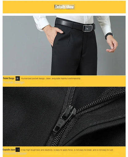 Big Fat Tall Men Clothing Men Dress Pants Extra Long Length Black Trouser Male Slim Plus Large Size Clothes 190cm 120cm 200 Cm.