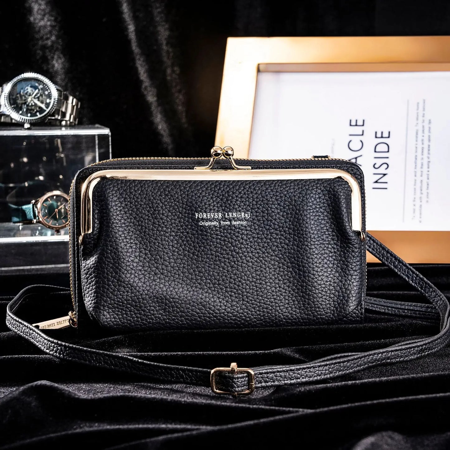 Women's Crossbody Bag Simple and Versatile Coin Purse Large-capacity Long Zipper Mobile Phone Bag Creative Single-shoulder Bag