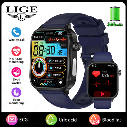 2025 New ECG+PPG Smart Watch Women Heart Rate Blood Lipid Uric Acid Women Menstrual Health Tracker Smartwatches For Android iOS