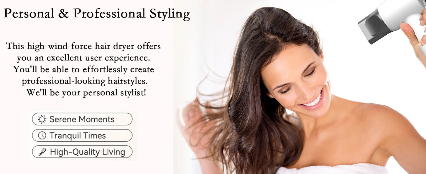 1600W Super Hair Dryer Leafless Hair dryer Personal Hair Care Styling Negative Ion Tool Constant Anion Electric Hair Dryers