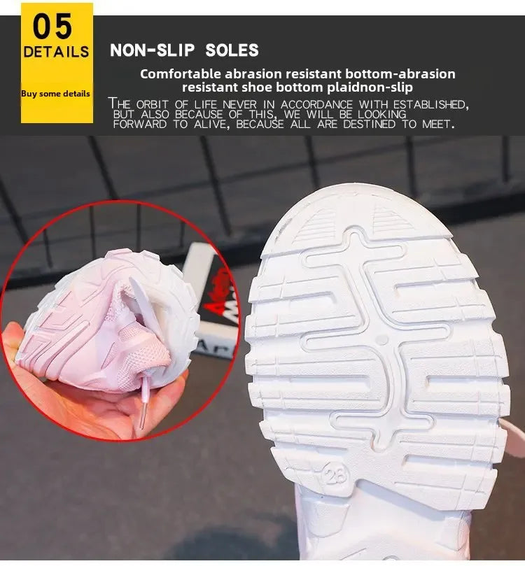 Kids Fashion Shoes For Boys Girls Toddler Boy Girl Soft Sports Shoes Children Running Sneakers Air Mesh Breathable 26-37.