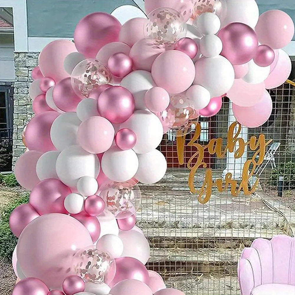 40 Stück rosa Luftballons, Macaron-Party-Luftballons eignen sich zum Dekorieren von Abschlusszeremonien, Ostern, Hochzeiten, Geburtstage, Brida.