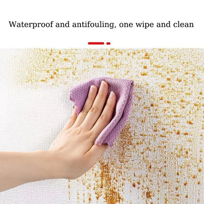 2,8/10 m 3D verdicken selbstklebende Wärmedämmung Tapete Leinen einfarbig Dekor Wandaufkleber Renovierung Antikollision