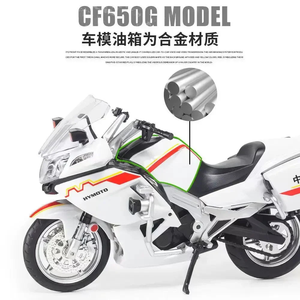 Simulation 1:12 State Guest 650G Motorcycle Model State Guest Guard Alloy Machine Model Boy Audiovisual Toy Gift.