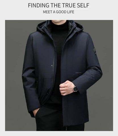 Top Grade Brand Casual Fashion Designer Warm Parka Coat Mens 2025 Newest Winter Jacket Quilted Windbreaker  Mens Clothes.