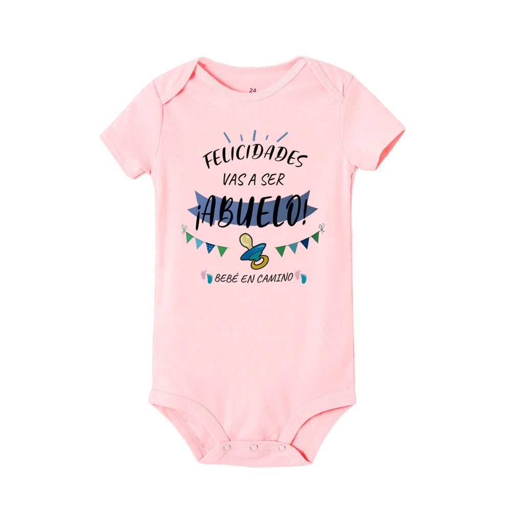 Herzlichen Glückwunsch zu werden, ein Oma, Opa, bedruckter Body, Schwangerschaftsankündigungskleidung, Baby-Enthüllungs-Strampler für Großeltern.