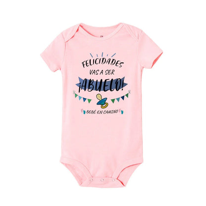 Herzlichen Glückwunsch zu werden, ein Oma, Opa, bedruckter Body, Schwangerschaftsankündigungskleidung, Baby-Enthüllungs-Strampler für Großeltern.