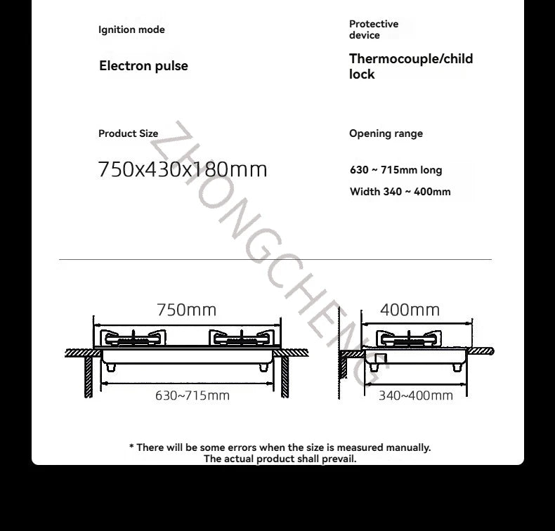 Natural Gas Cooking Stoves Embedded Liquefied Gas Cooking Stoves Household Double Stoves..