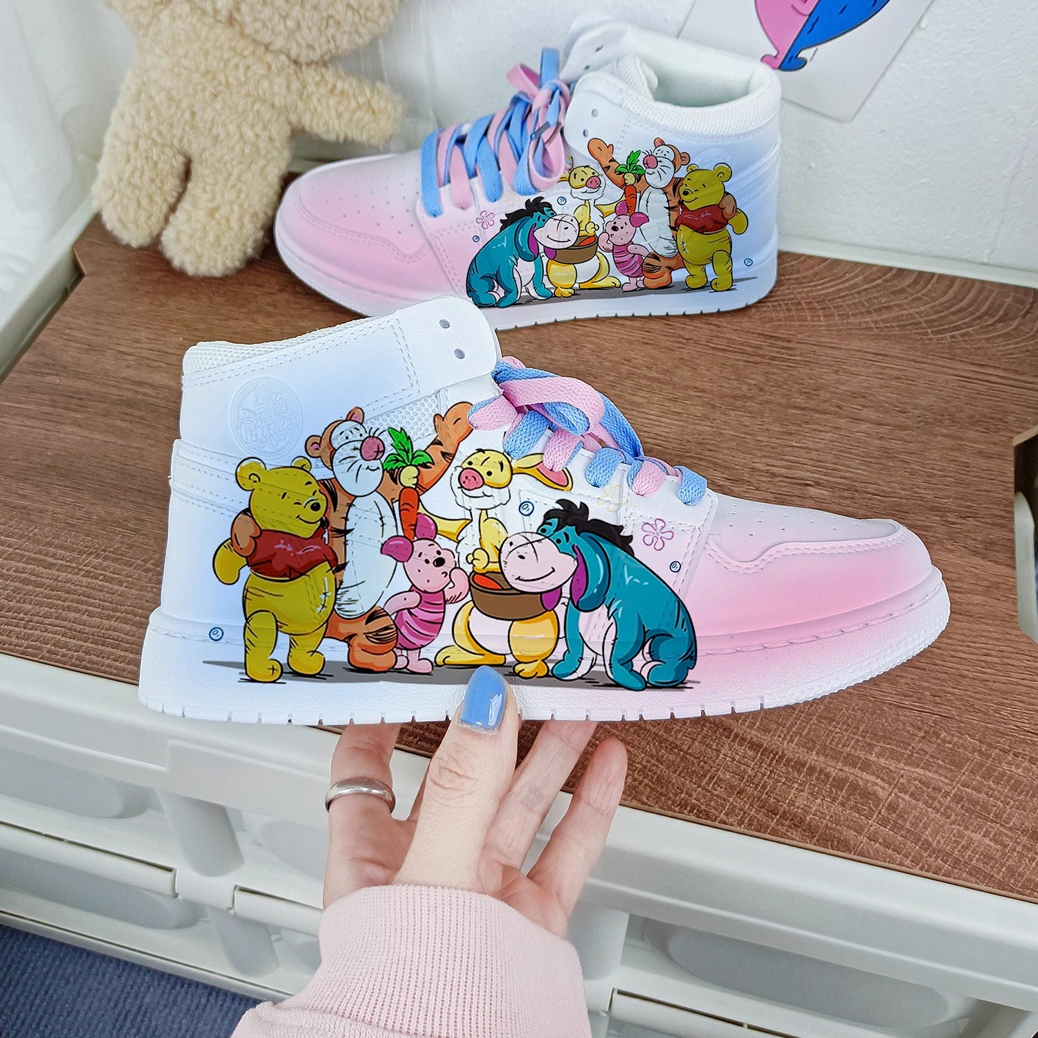 New The Disney family cartoon girls  princess cute Casual shoes non-slip soft bottom sports shoes for girl gift.