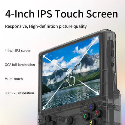 ANBERNIC RG406V Retro Game Console Portable 4-inch IPS Multi-Touch Display Android 13 HDMI Output FOTA Upgrades.