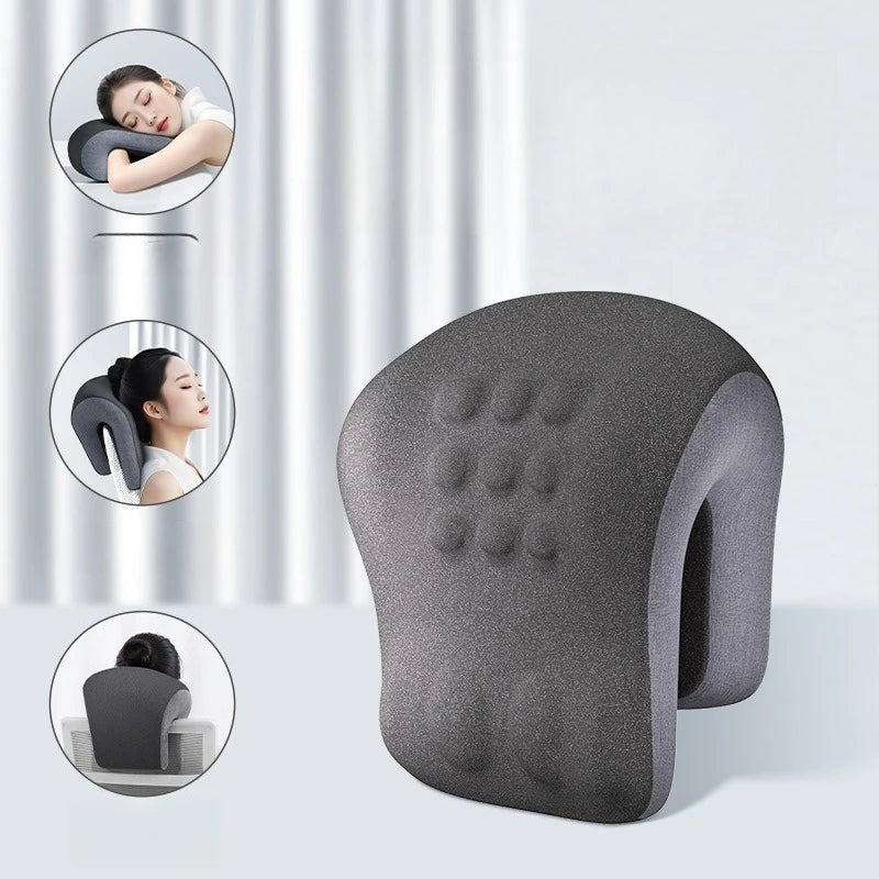 2025 Upgrade Memory Foam Multifunctional Nap Pillow for Office Desk, Portable Ergonomic Neck Support Cushion - Desk Sleeping Aid.