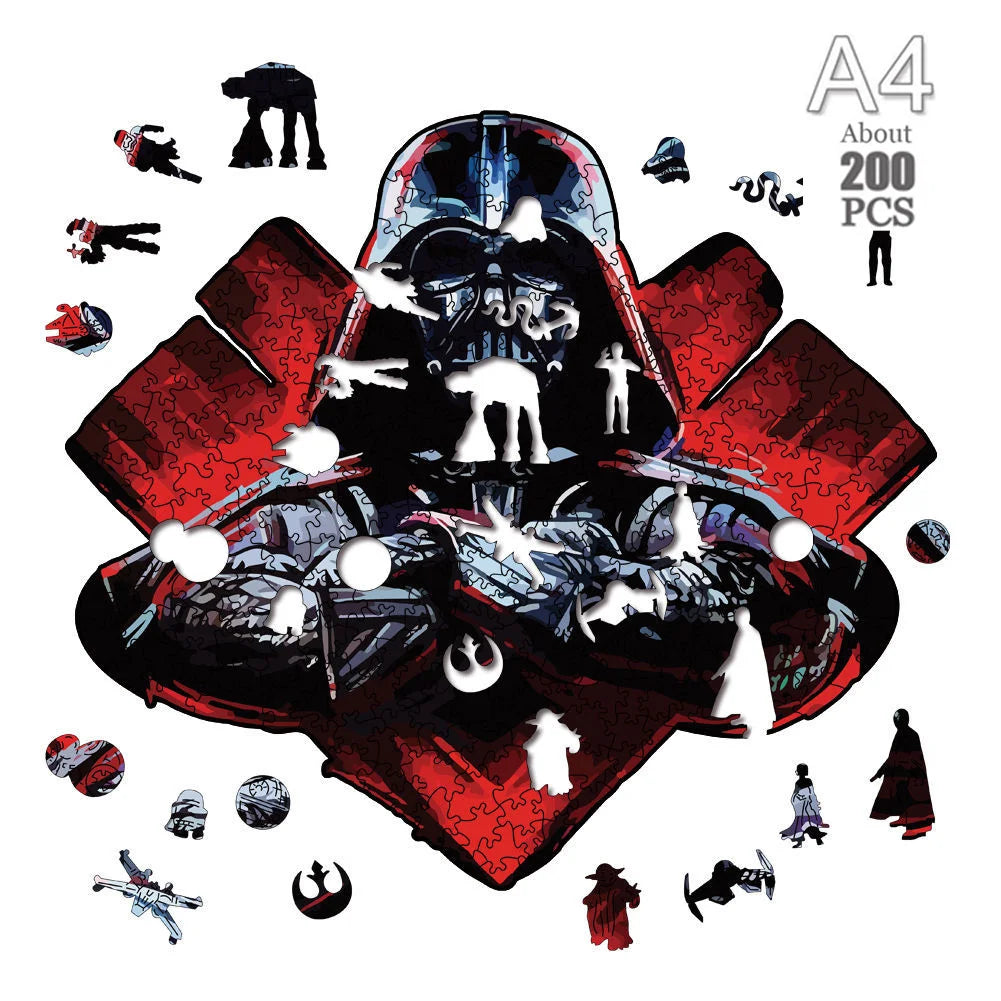 Movie Characters Wooden Puzzle Film Star Wood Jigsaws 2D Magic School Badge Character Jigsaw Toys for Kids