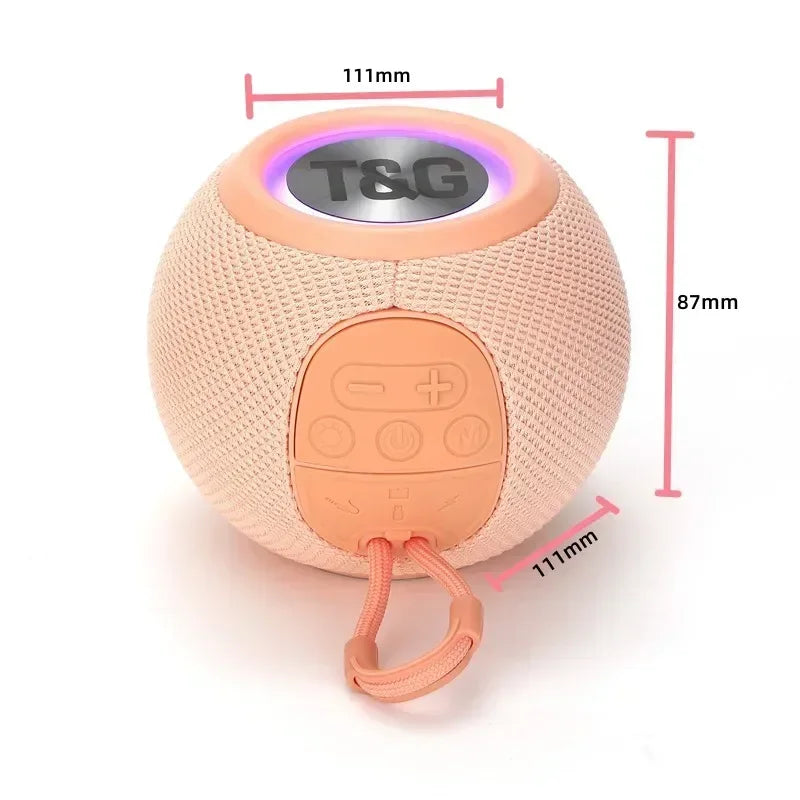 T&G TG337 Bluetooth Speaker Portable TWS Wireless Mini Bass Boombox LED Loudspeaker IPX7 Outdoor Music Player Support BT AUX FM.