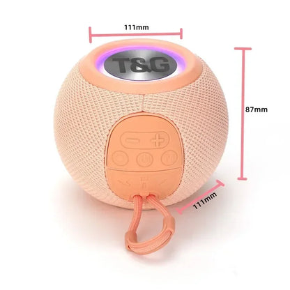 T&G TG337 Bluetooth Speaker Portable TWS Wireless Mini Bass Boombox LED Loudspeaker IPX7 Outdoor Music Player Support BT AUX FM.