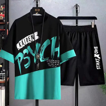 Summer Sets for Men Casual Comfortable and Breathable Short Sleeve Tshirt Shorts Outfit Stylish tracksuit men clothes for men.