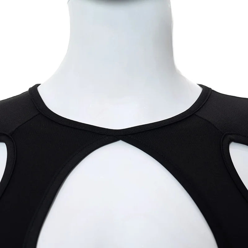 2023 sommer Langarm Abgeschnitten Korsett Frauen Top Sexy Ästhetischen Club O Neck Fee Grunge Schwarz frauen T-Shirt