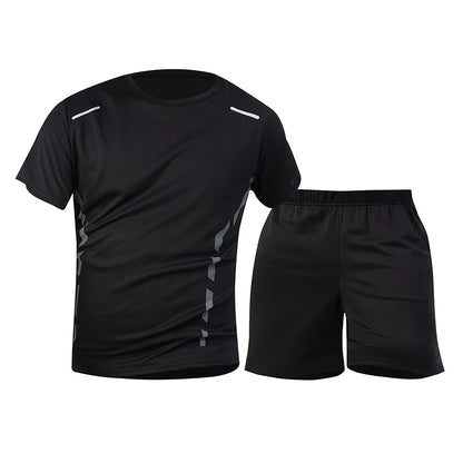 1/2/4 Piece Men's Quick Drying Sports Suit Casual Breathable Short Sleeved T-shirt Pocket Versatile Shorts For Teenagers To Wear.