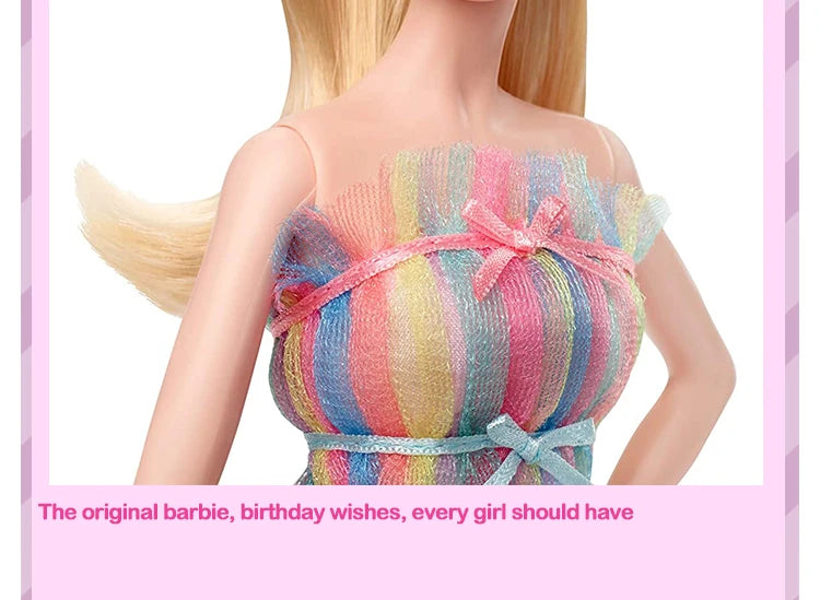 Original Mattel Barbie Fashionistas Doll Music Star Blonde Hair Bjd with Accessories Toys for Girls Collection Educational Props.